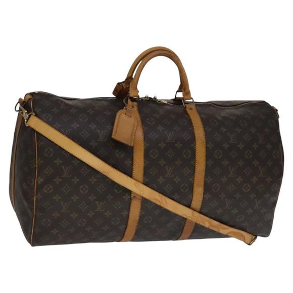 LOUIS VUITTON Monogram Keepall Bandouliere 60 Boston Bag M41412 LV Auth 110350 - Picture 1 of 16